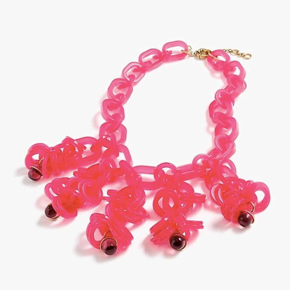 J. Crew Translucent Link Statement Necklace